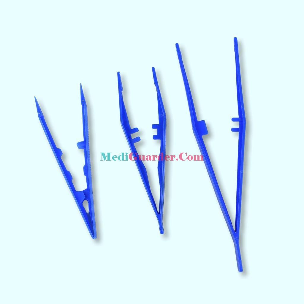 Medical Disposable Plastic Tweezers, Individually Packaged