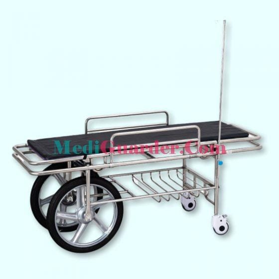 Hospital Corrosion -resistant Steel Stretcher Cart, Medical Stretcher Trolley Cart