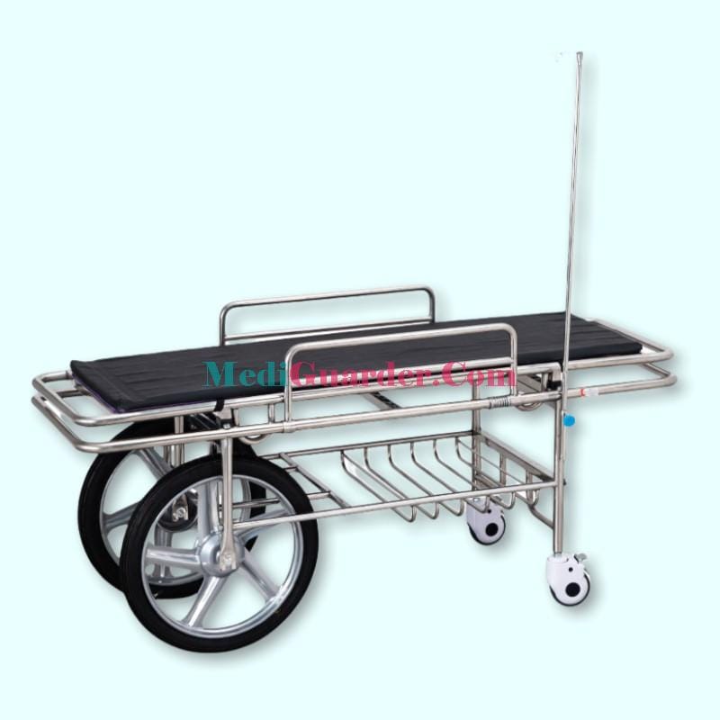 Hospital Corrosion -resistant Steel Stretcher Cart, Medical Stretcher Trolley Cart