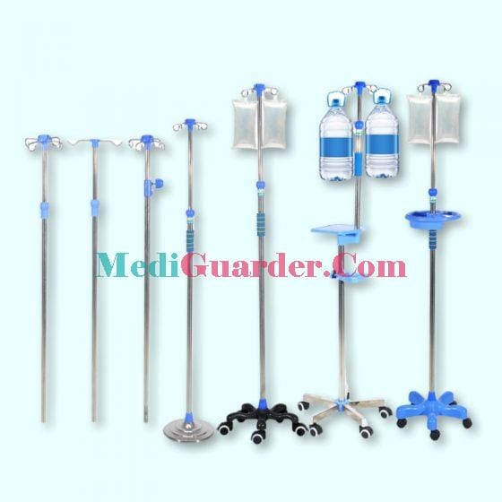 Medical Stainless Steel Infusion Stand, Floor-standing Infusion Stand